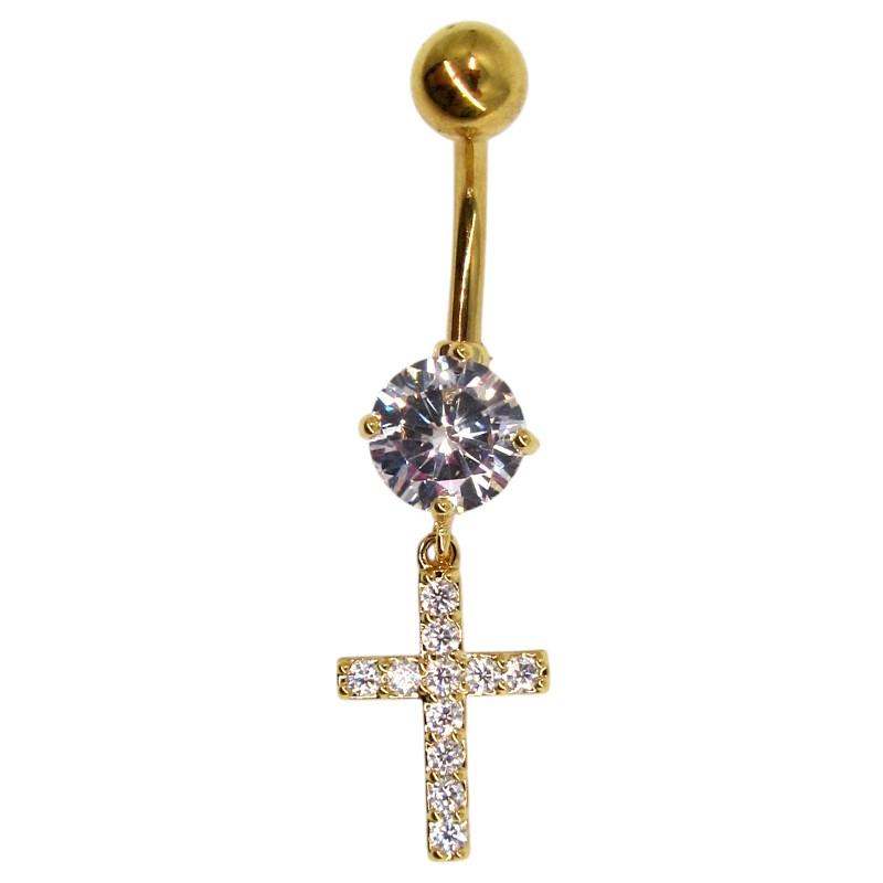 GOLD PLATED BELLY PIERCING
