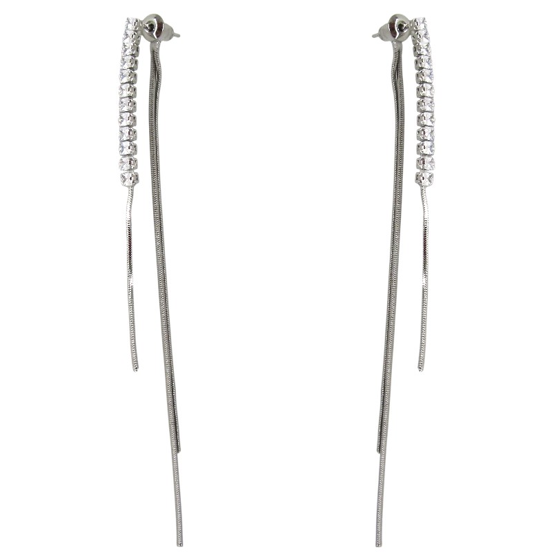 RHODIUM PLATED EARRINGS