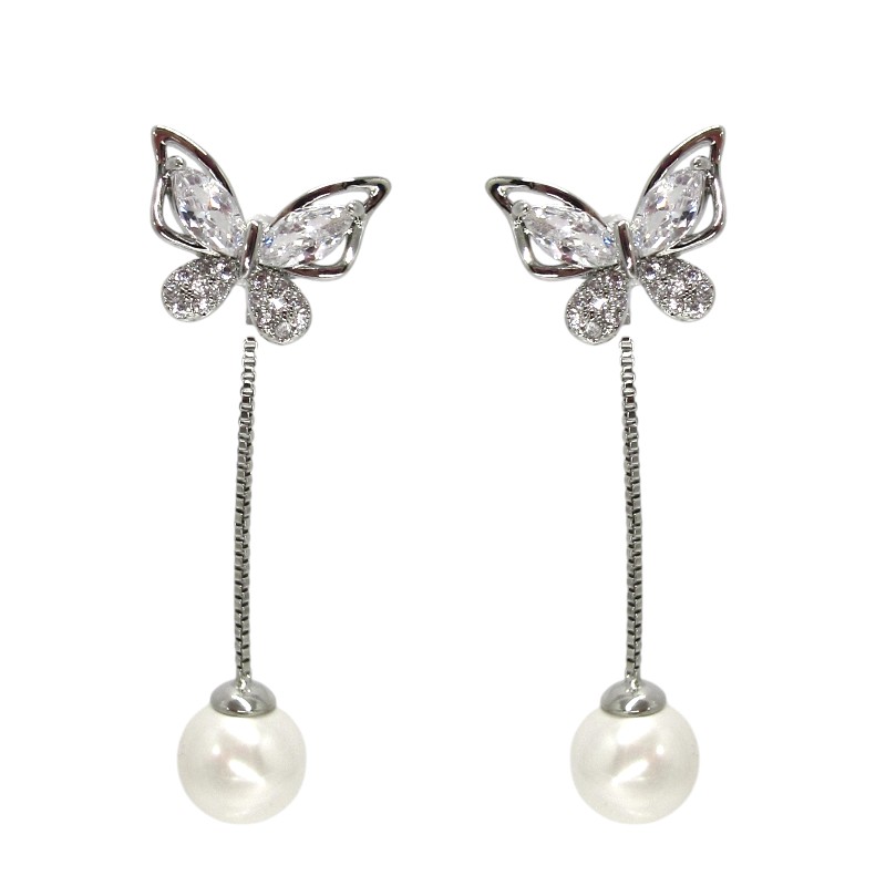 RHODIUM PLATED EARRINGS