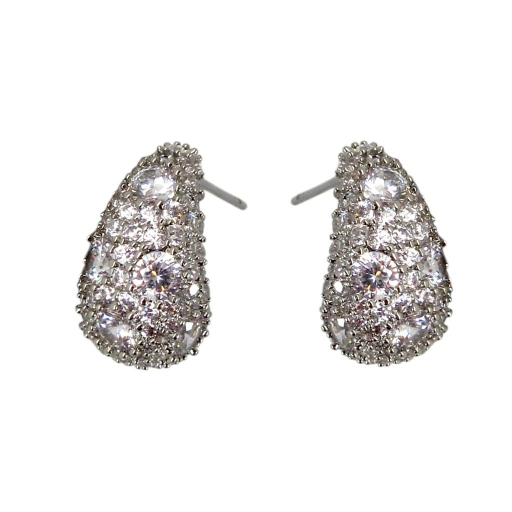 RHODIUM PLATED EARRINGS