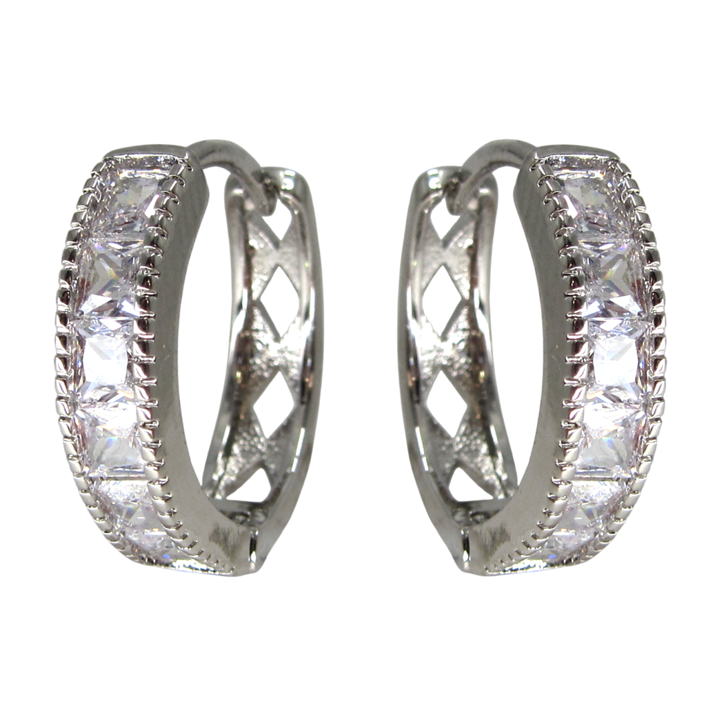 RHODIUM PLATED EARRINGS