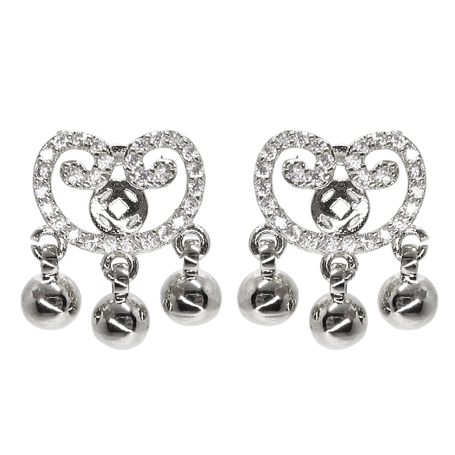RHODIUM PLATED EARRINGS