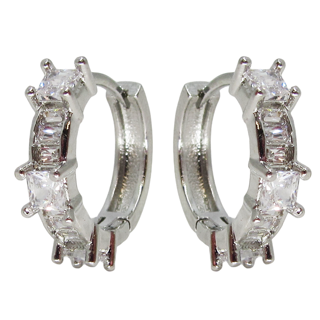 RHODIUM PLATED EARRINGS