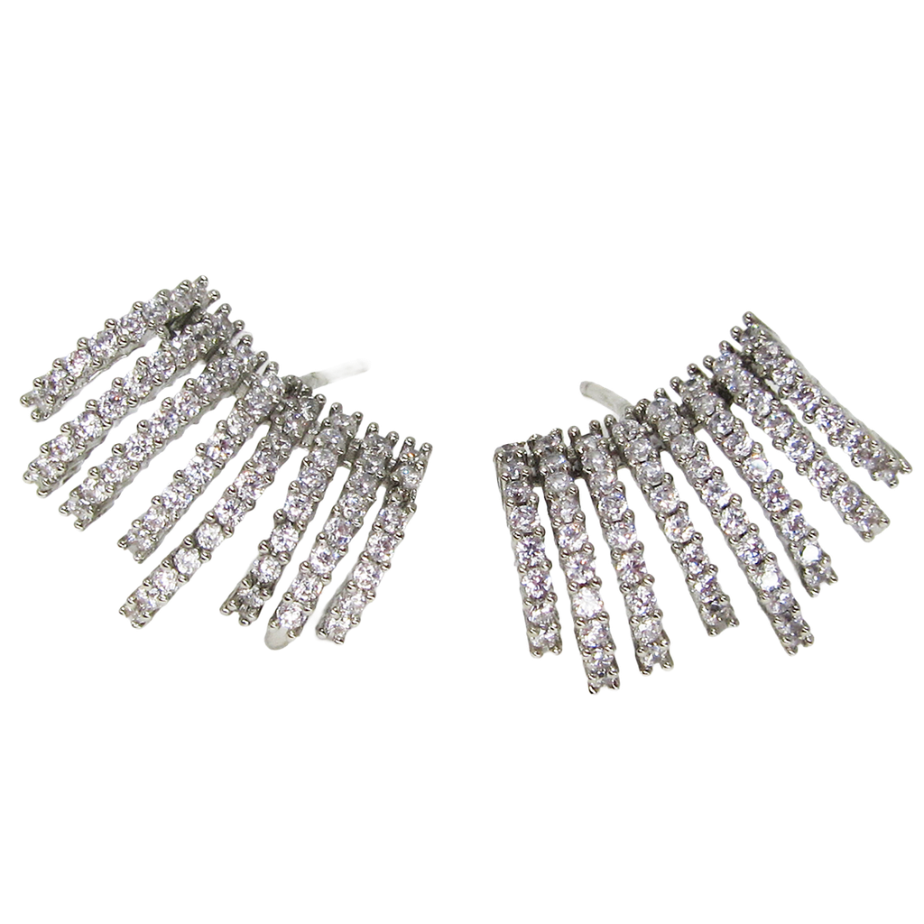 RHODIUM PLATED EARRINGS
