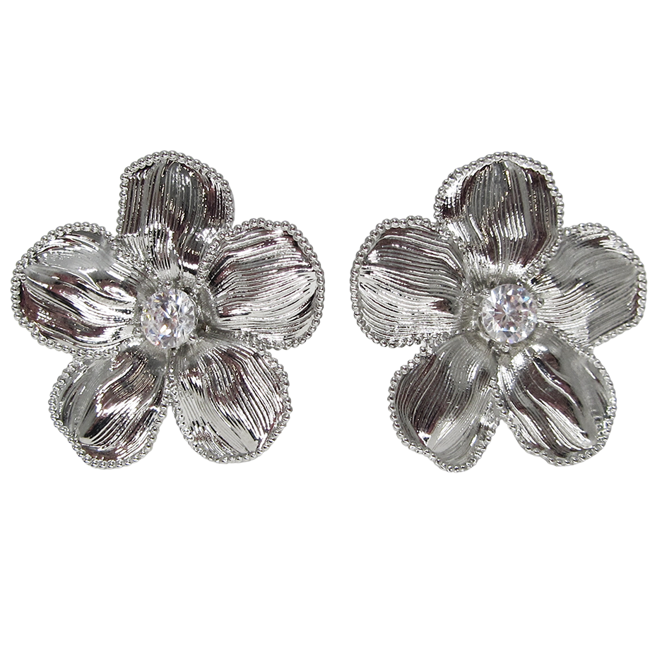 RHODIUM PLATED EARRINGS