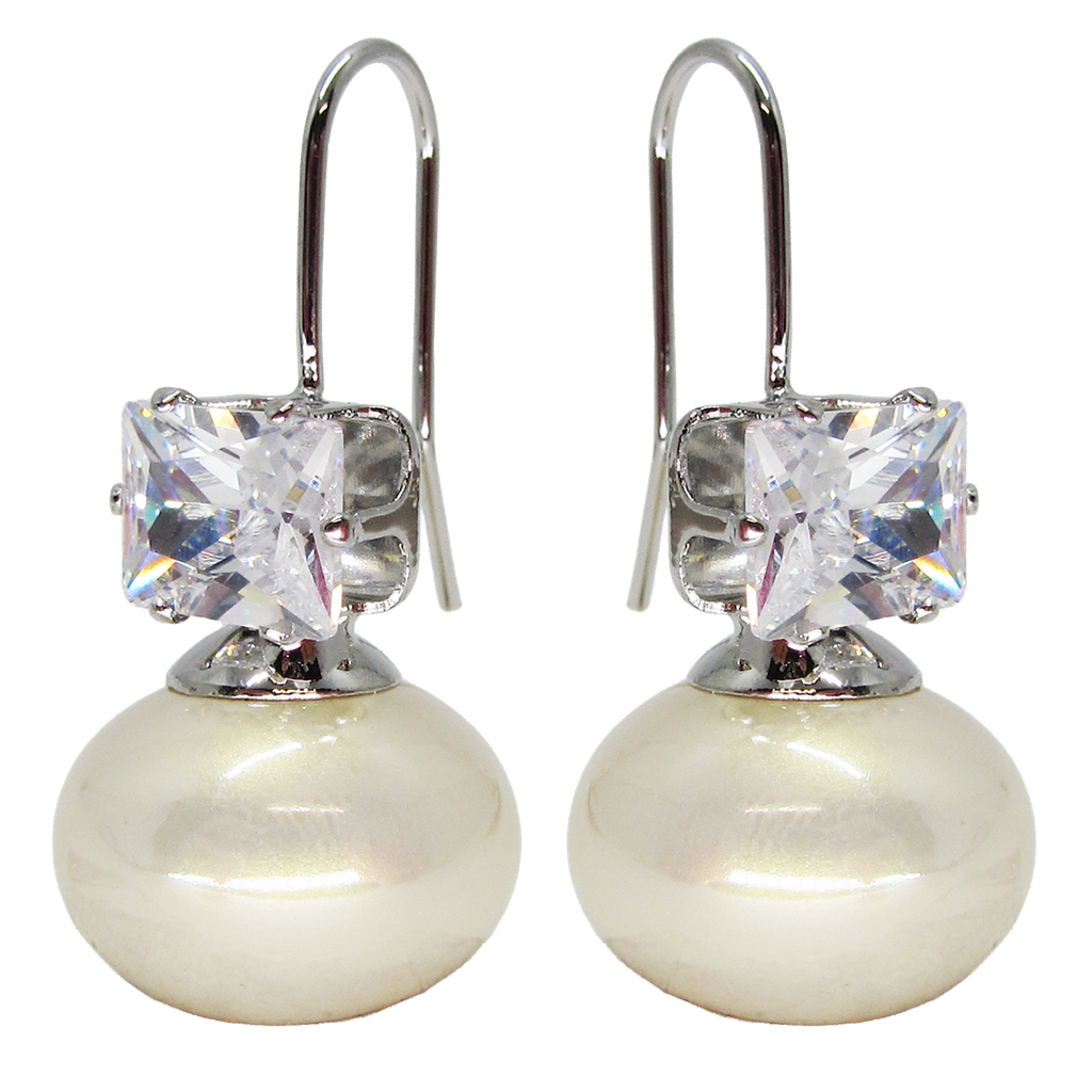 RHODIUM PLATED EARRINGS