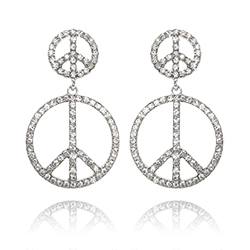 RHODIUM PLATED EARRINGS