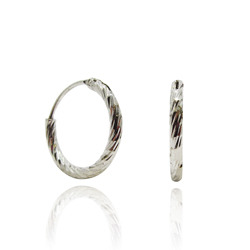 18K WHITE GOLD PLATED EARRINGS  