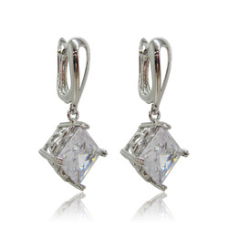 18K WHITE GOLD PLATED EARRINGS 