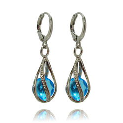 18K WHITE GOLD PLATED EARRINGS