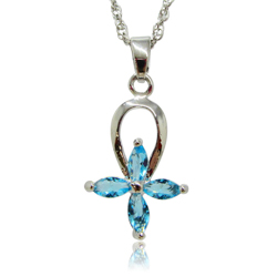18K WHITE GOLD PLATED NECKLACE