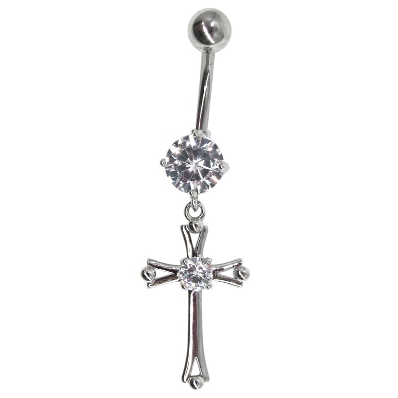 PALLADIUM PLATED BELLY PIERCING    