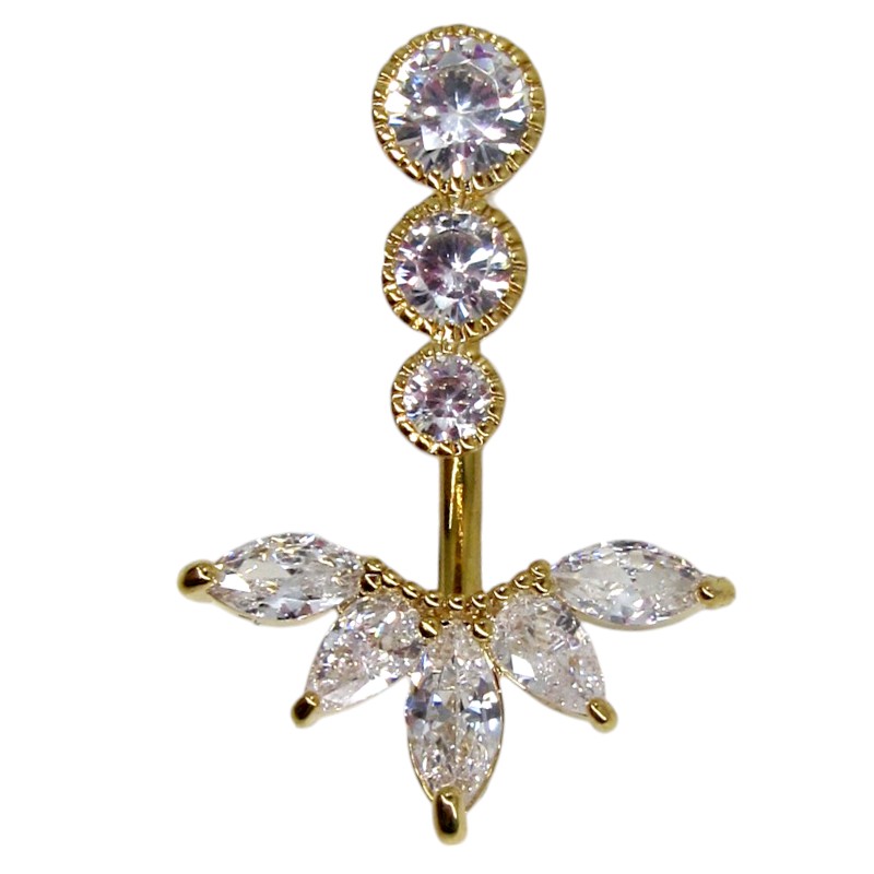 GOLD PLATED BELLY PIERCING         