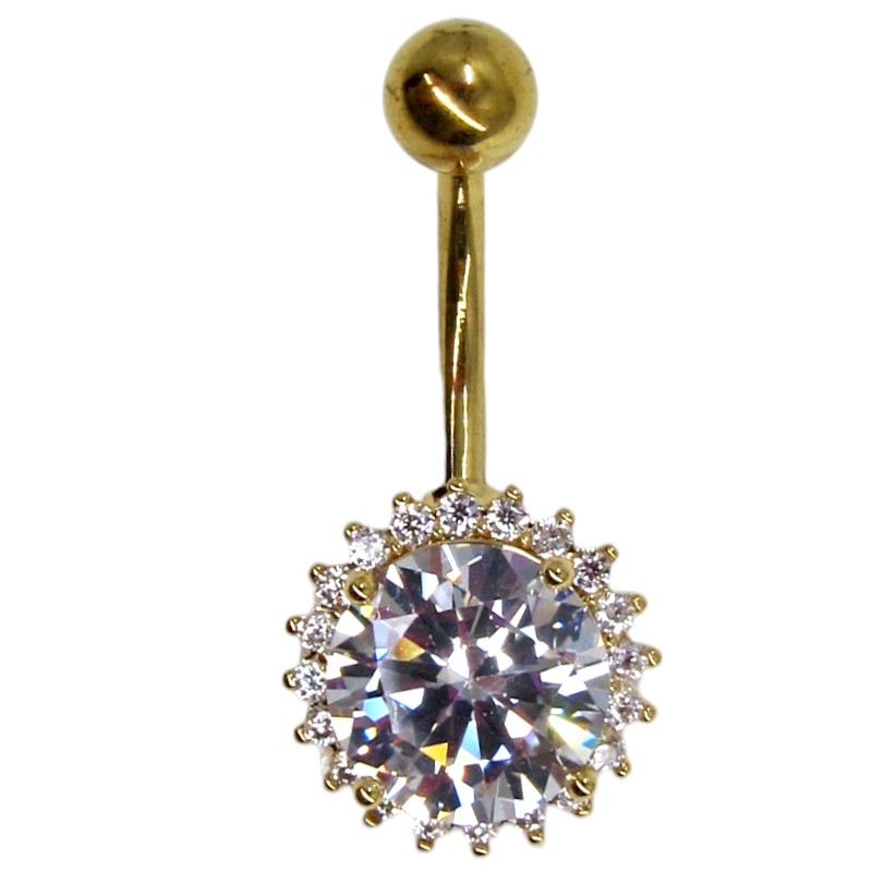 GOLD PLATED BELLY PIERCING