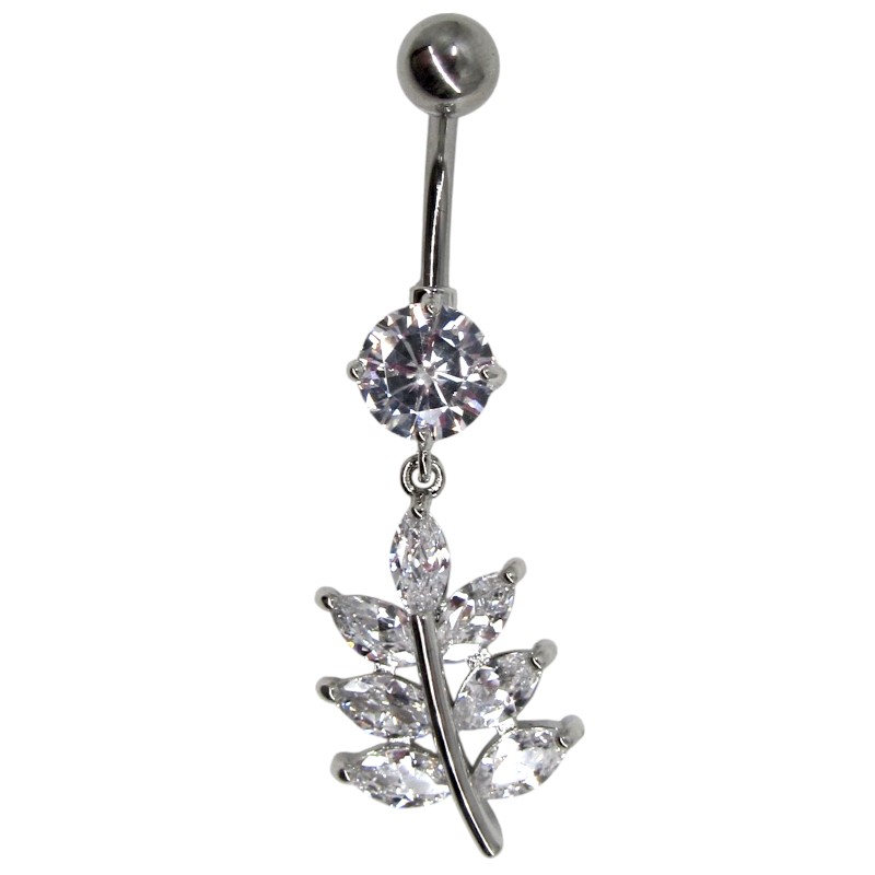 PALLADIUM PLATED BELLY PIERCING       