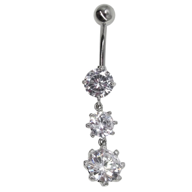 PALLADIUM PLATED BELLY PIERCING         
