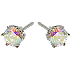 [2100701192535] RHODIUM PLATED EARRINGS