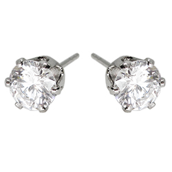 [2100701192597] RHODIUM PLATED EARRINGS