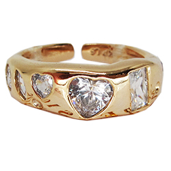 [2140101199628] 18K GOLD PLATED RING 