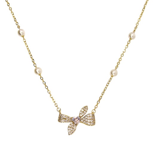 [2110701218340] 14K GOLD PLATED NECKLACE
