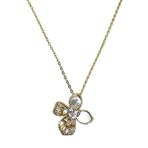 [2110701218388] 14K GOLD PLATED NECKLACE WITH SHELL