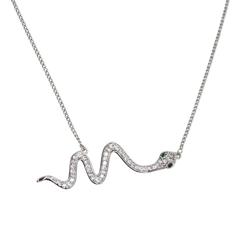 [2110701218401] RHODIUM PLATED NECKLACE