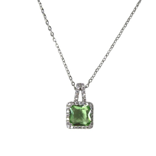 [2110701218524] RHODIUM PLATED NECKLACE
