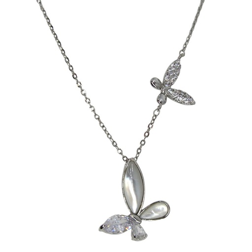 [2110701218555] RHODIUM PLATED NECKLACE