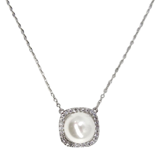 [2110701218562] RHODIUM PLATED NECKLACE