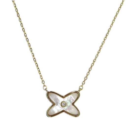 [2110701218739] 14K GOLD PLATED NECKLACE WITH SHELL