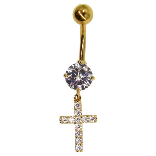 [2130101220774] GOLD PLATED BELLY PIERCING