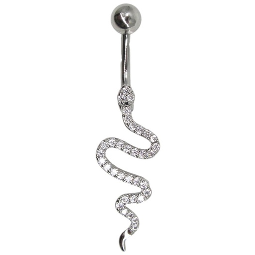 [2130101220811] PALLADIUM PLATED BELLY PIERCING