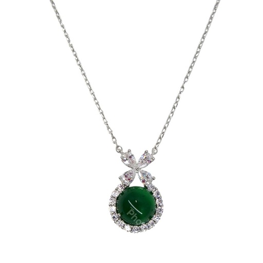 [2110701224259] RHODIUM PLATED NECKLACE