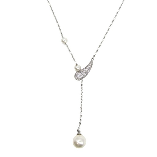 [2110701225751] RHODIUM PLATED NECKLACE 