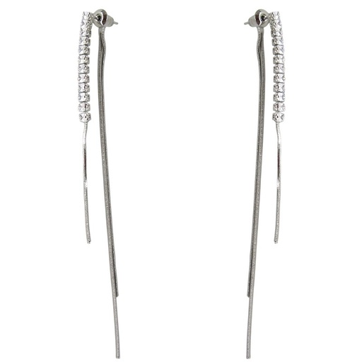 [2100701230633] RHODIUM PLATED EARRINGS