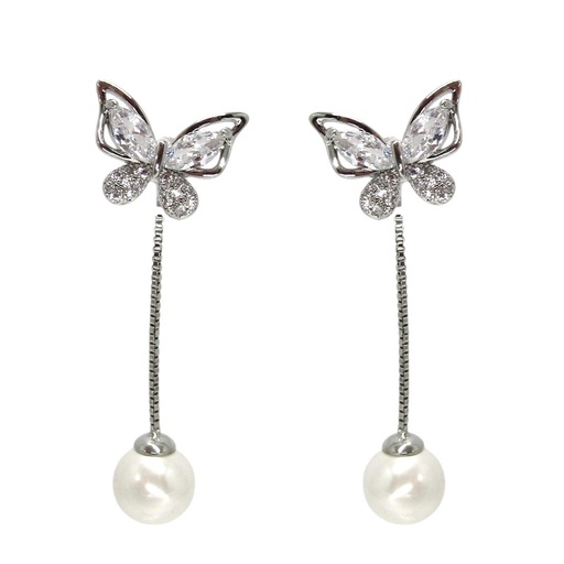 [2100701230657] RHODIUM PLATED EARRINGS