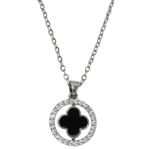 [2110701241317] RHODIUM PLATED NECKLACE
