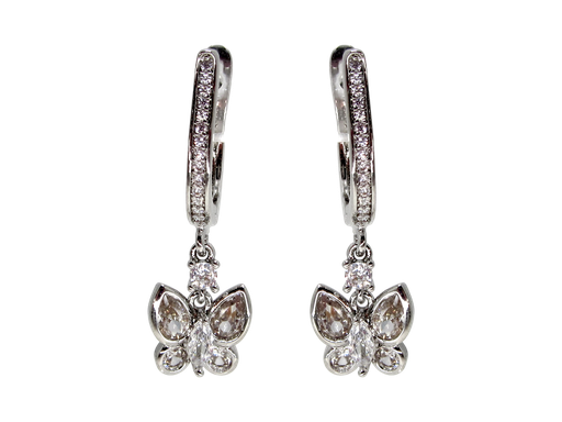 [2100701242506] RHODIUM PLATED EARRINGS