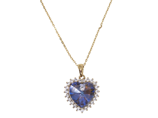 [2110701242895] 18K KULLAGA KAETUD KAELAKEE SWAROVSKI ELEMENDIGA