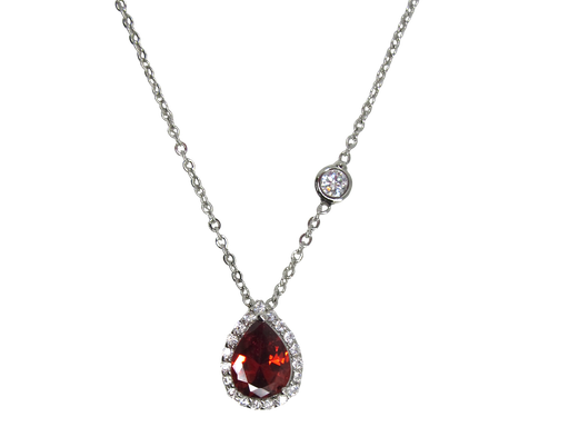 [2110701244301] RHODIUM PLATED NECKLACE