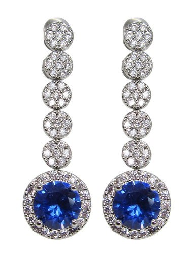 [2100701245989] RHODIUM PLATED EARRINGS