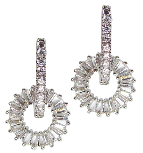 [2100701246177] RHODIUM PLATED EARRINGS