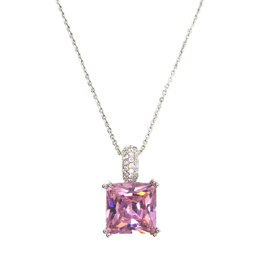 [2110701247852] RHODIUM PLATED NECKLACE
