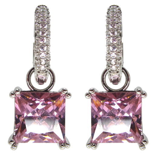 [2100701247860] RHODIUM PLATED EARRINGS