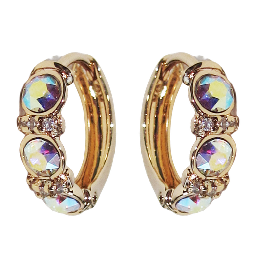 [2100701256497] 18K KULLAGA KAETUD SWAROVSKI KRISTALLIDEGA KÕRVARÕNGAD