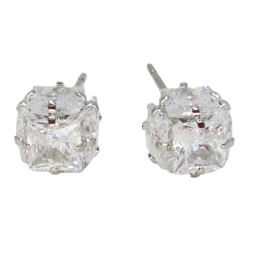 [2100701263617] RHODIUM PLATED EARRINGS