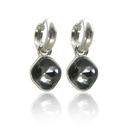 [210040108707] 18K WHITE GOLD PLATED EARRINGS  