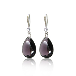 [210040108806] 18K WHITE GOLD PLATED EARRINGS