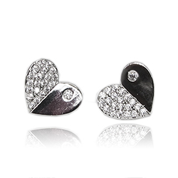 [210070014597] RHODIUM PLATED EARRINGS