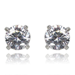 [2100700164090] 18K WHITE GOLD PLATED EARRINGS